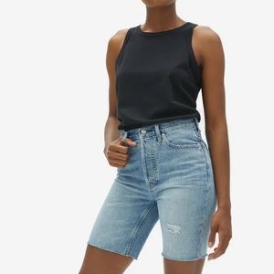 Everlane Cheeky Long Denim Shorts